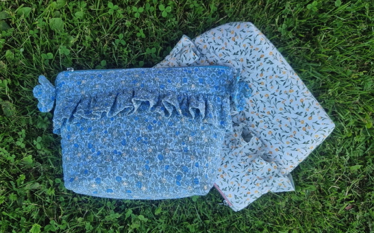 Mønster til toalettmappe med rysjekant